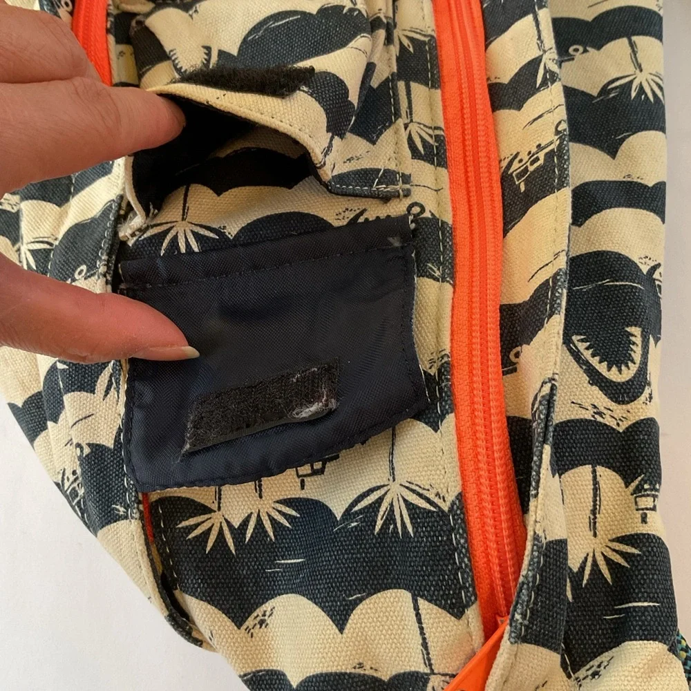 KAVU Rope Sling Bag 1 Shoulder Sling Canvas Backpack w/ Rope Shoulder Strap 20”